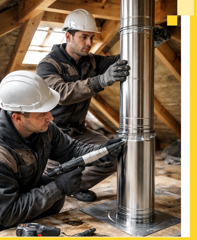 Монтаж дымоходов для каминов в Заволжье с гарантией качества