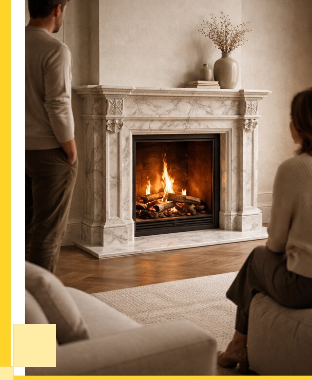 Мраморные камины под ключ в Заволжье от 254600 р. | ЭриданЗвл