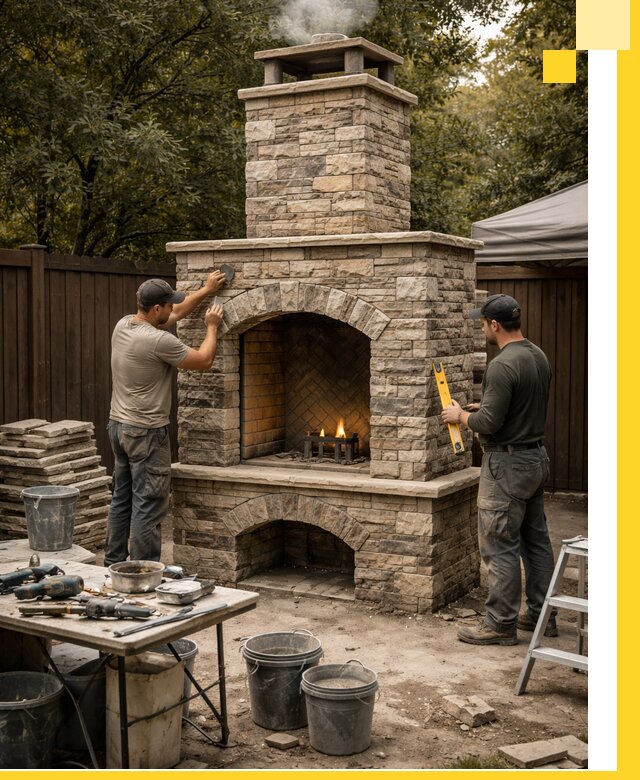 Проектирование и установка уличных каминов в Заволжье