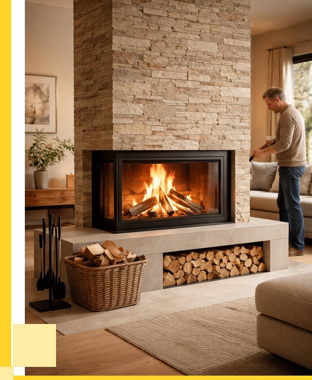 Дровяной камин под ключ в Заволжье от 203680 р. | ЭриданЗвл