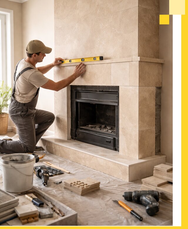 Установка и монтаж каминов в частном доме под ключ в Заволжье