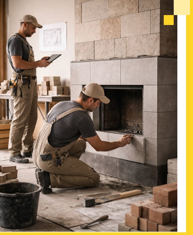 Индивидуальные проекты каминов и каминных систем в Заволжье