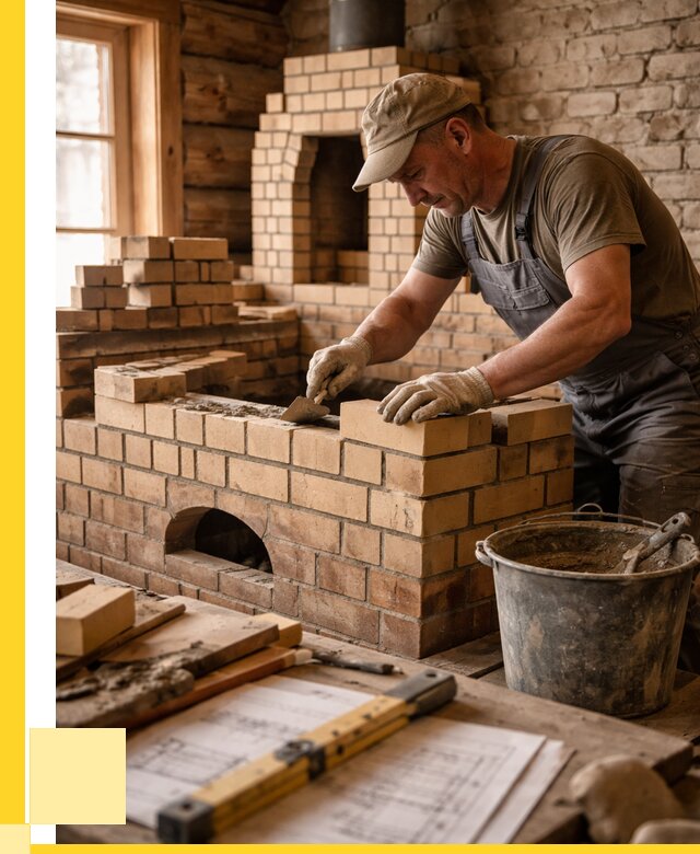 Кладка печей из кирпича в Заволжье цены от 30552 р. - ЭриданЗвл