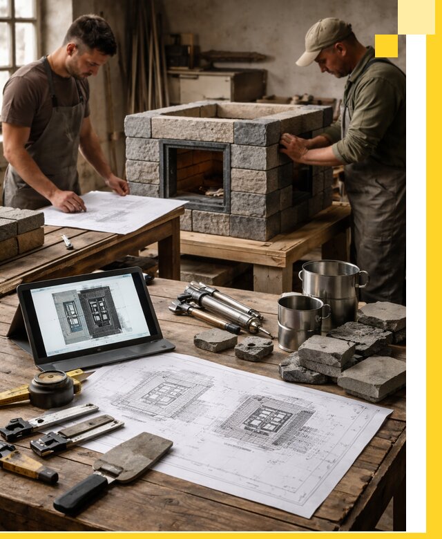 Разработка проектов печей с согласованием и монтажом в Заволжье