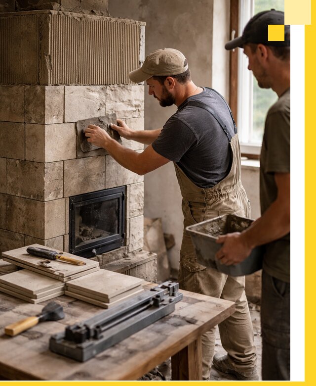 Профессиональная облицовка печей в Заволжье: керамика и камень