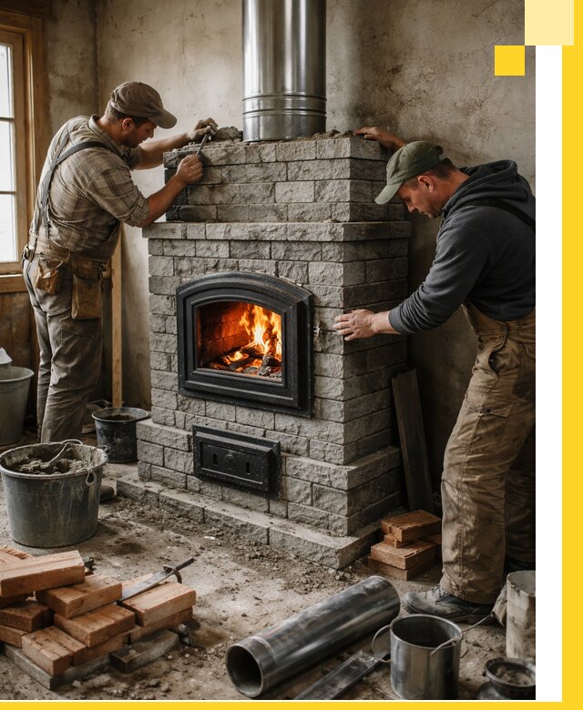 Производство, поставка и монтаж дровяных печей в Заволжье