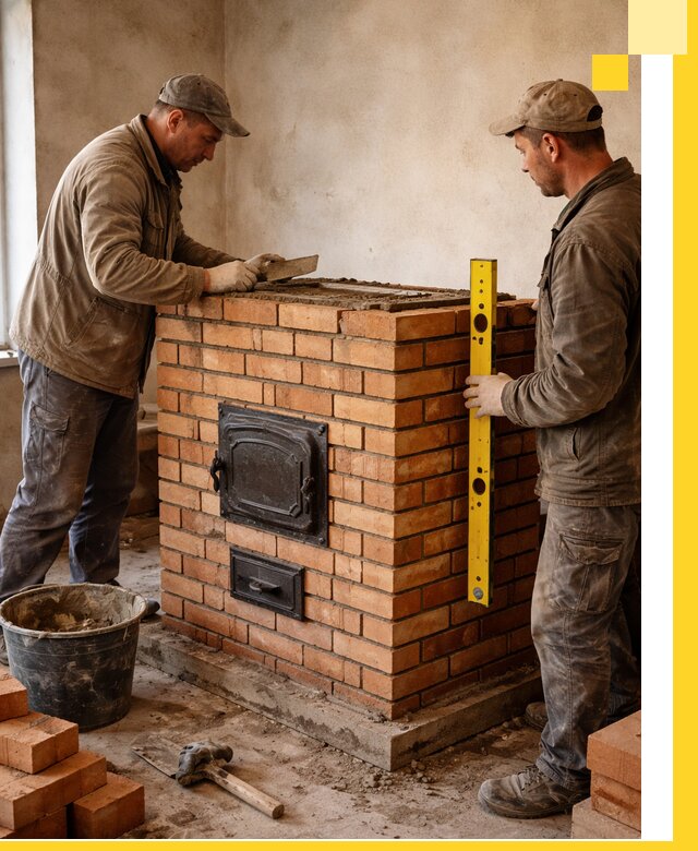 Отопительные печи под ключ в Заволжье, установка и сборка