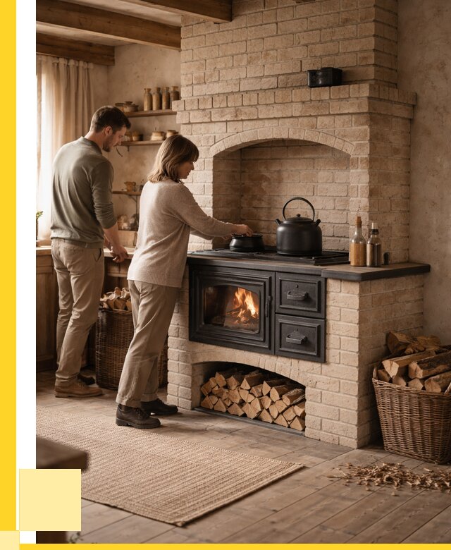 Печи с плитой в Заволжье от 45828 р. | ЭриданЗвл — кирпичная печь