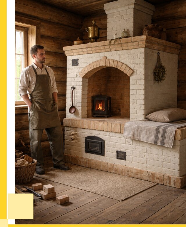 Русские печи с лежанкой под ключ в Заволжье от 152760 р. ЭриданЗвл