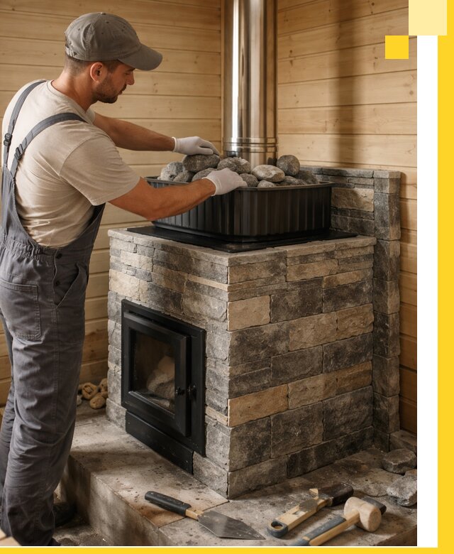 Печи для парной в Заволжье, производство, монтаж и обслуживание