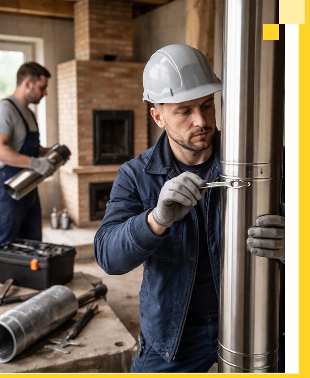 Профессиональный монтаж дымоходов для печей в Заволжье