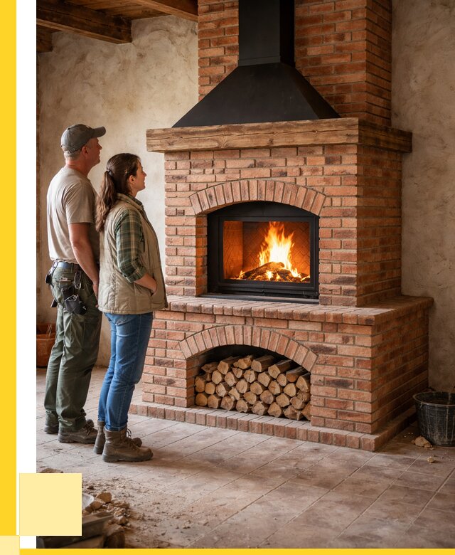 Печи камины из кирпича в Заволжье от 122208 р. | ЭриданЗвл