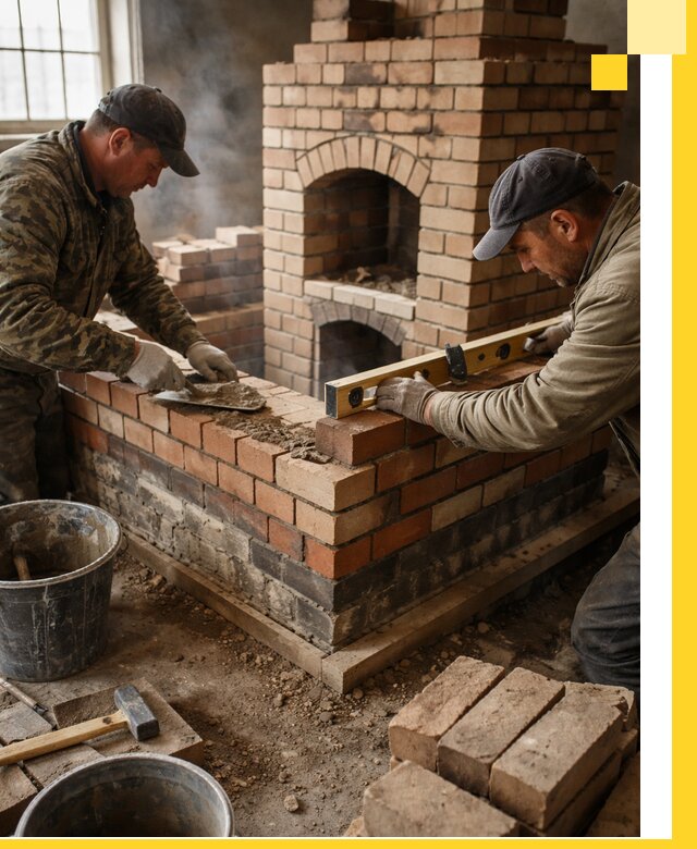 Изготовление и монтаж печей и каминов из кирпича в Заволжье