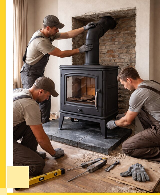 Монтаж печи камина в частном доме в Заволжье от 25460 р. | ЭриданЗвл