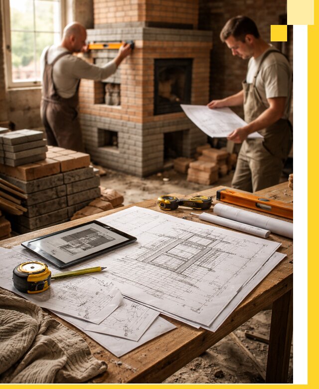 Проекты печей и каминов с индивидуальным дизайном в Заволжье