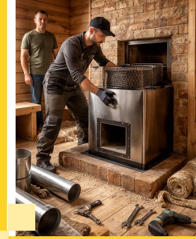 Монтаж банных печей под ключ в Заволжье от 18331 р., ЭриданЗвл