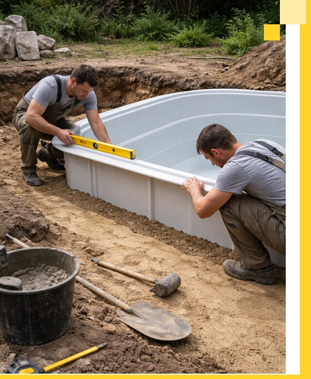 Производство и установка пластиковых бассейнов в Заволжье под ключ