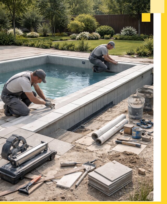 Строительство открытых бассейнов под ключ в Заволжье профессионально