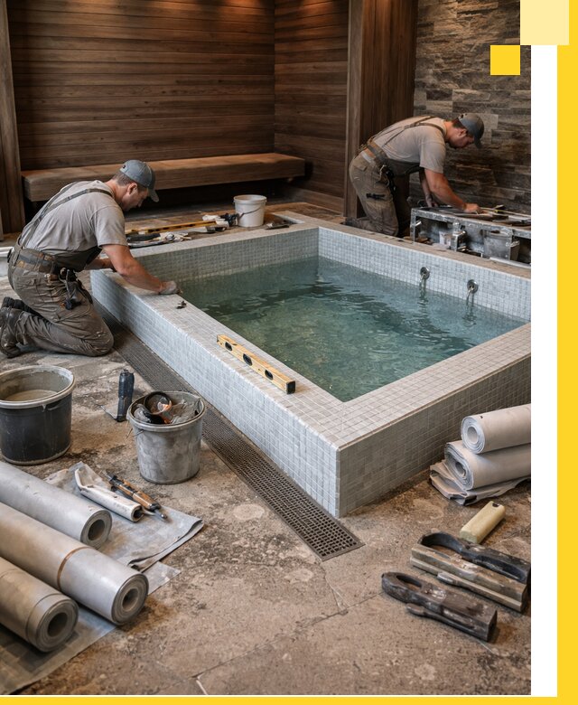 Установка и строительство бассейнов для сауны в Заволжье