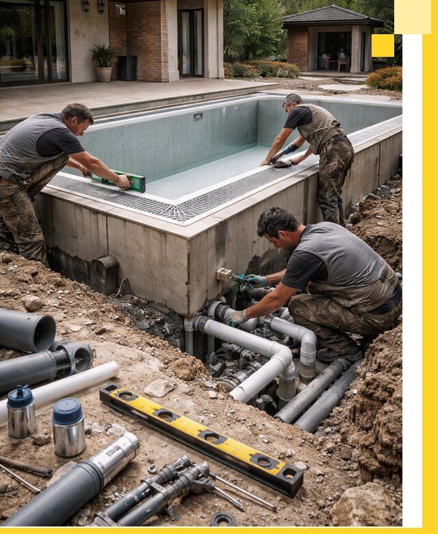 Строительство переливных бассейнов в Заволжье под ключ