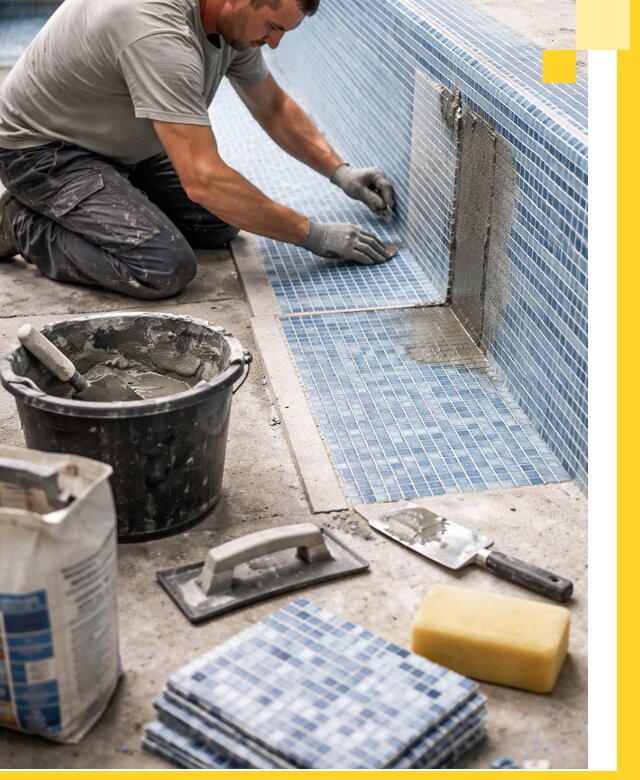 Укладка и ремонт мозаики для бассейнов под ключ в Заволжье