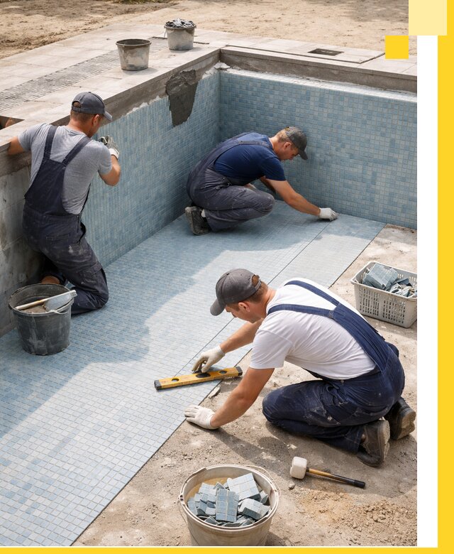 Укладка и установка плитки для бассейнов под ключ в Заволжье