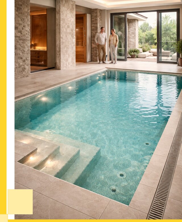 Бассейн во дворе в Заволжье: проект, отделка от 1222080 р. | ЭриданЗвл