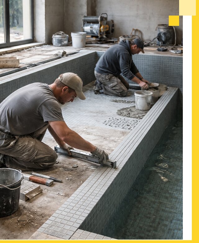 Строительство бассейна в частном доме в Заволжье под ключ