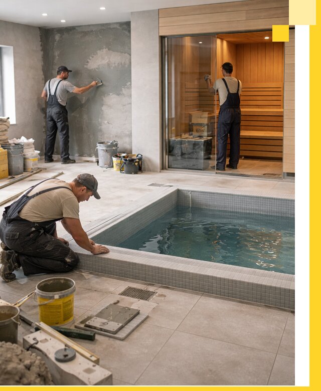 Проектирование и строительство сауны с бассейном в Заволжье