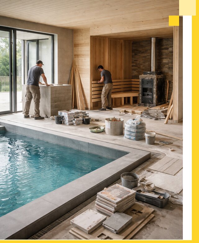 Проектирование и строительство бань с бассейном в Заволжье