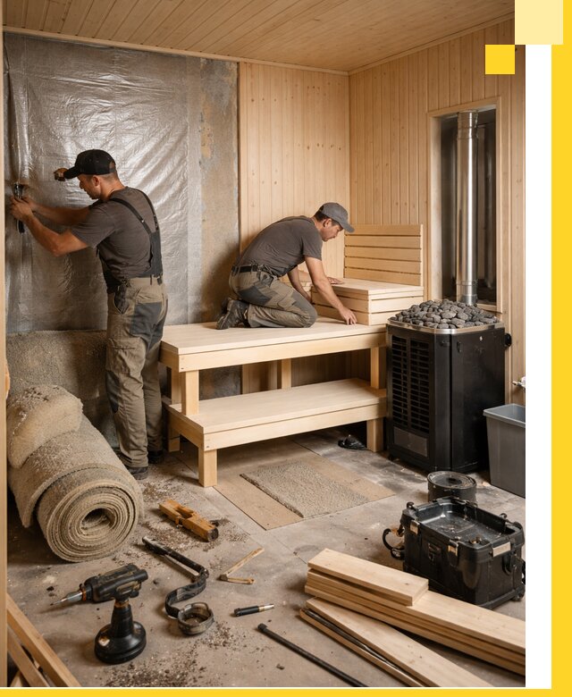 Проекты саун под ключ в Заволжье дизайн и строительство