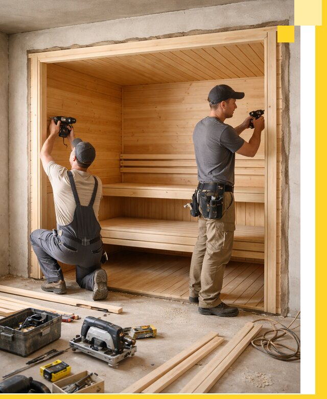 Монтаж саун под ключ в Заволжье — проектирование и установка