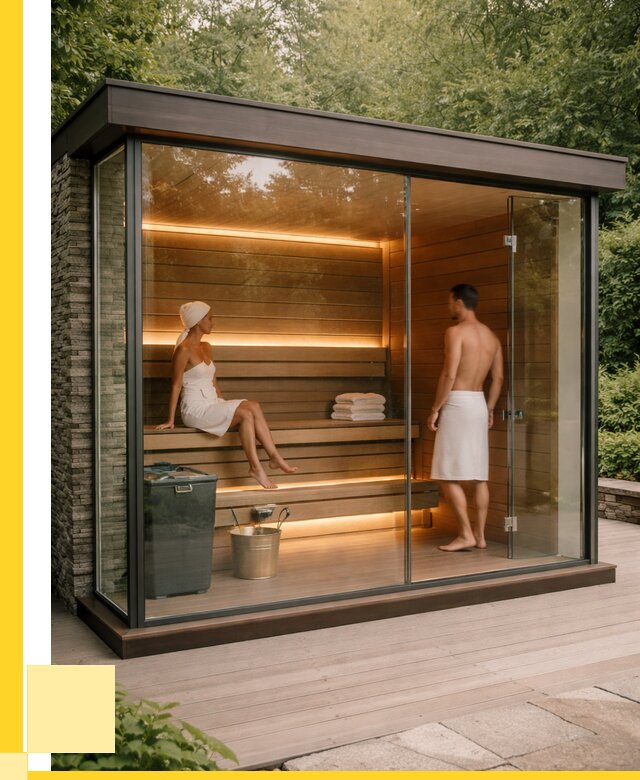 Сауна стеклянная и двери для сауны в Заволжье от 254600 р. | ЭриданЗвл