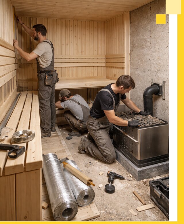 Индивидуальные сауны на заказ в Заволжье под ключ, проект и монтаж