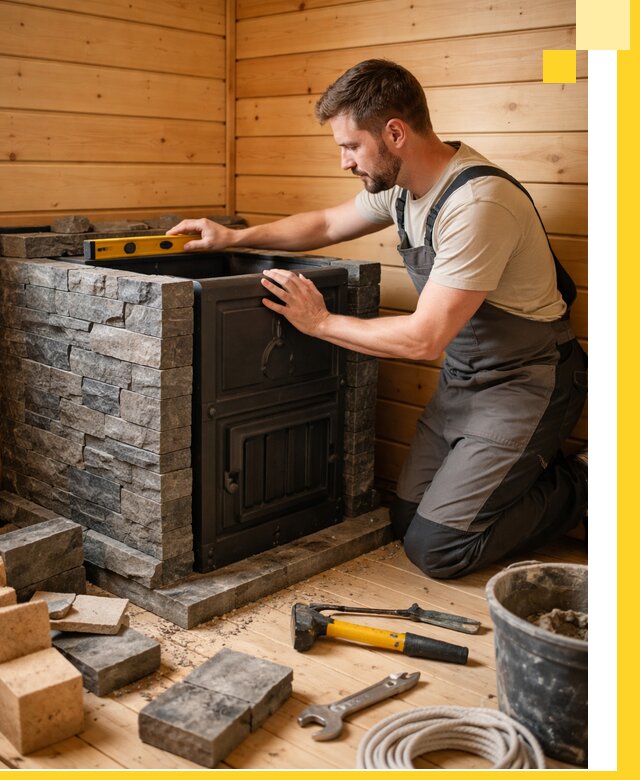 Производство и установка печей для саун под ключ в Заволжье