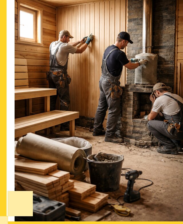 Ремонт бань под ключ в Заволжье от 45828 р. | ЭриданЗвл