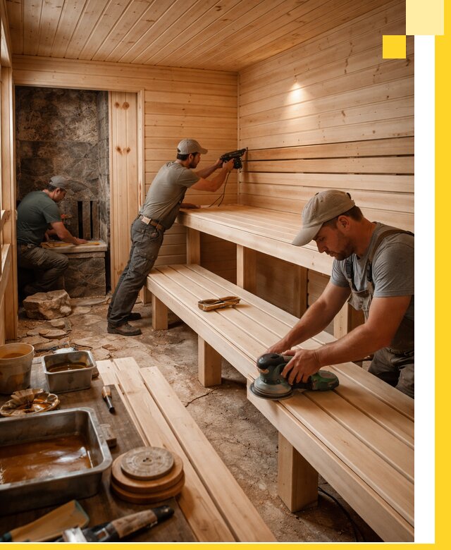 Профессиональная отделка бань в Заволжье под ключ, с гарантией