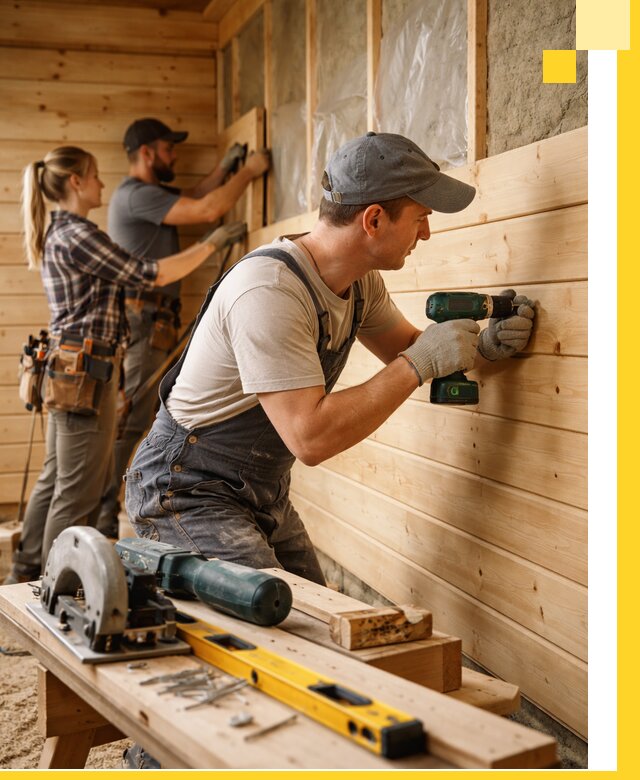 Обшивка бань под ключ в Заволжье: отделка стен и потолков