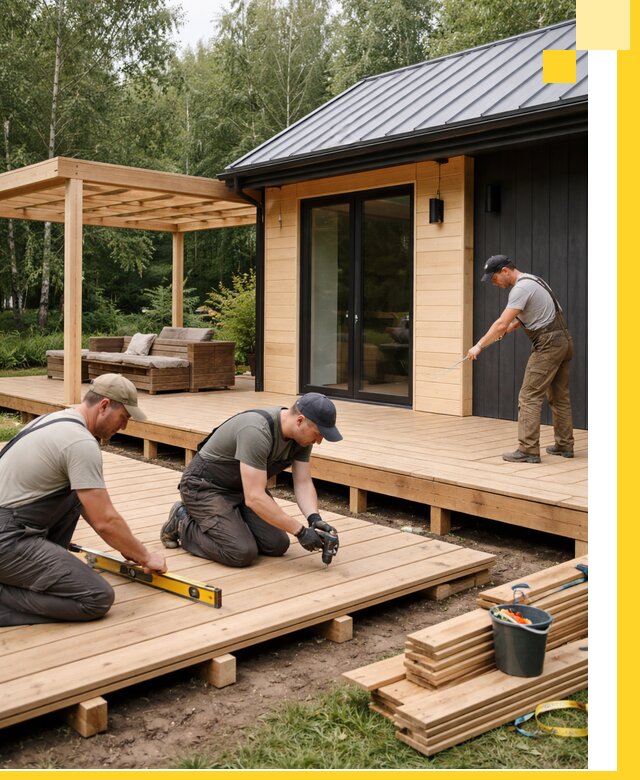 Строительство бань с террасой и бассейном под ключ в Заволжье