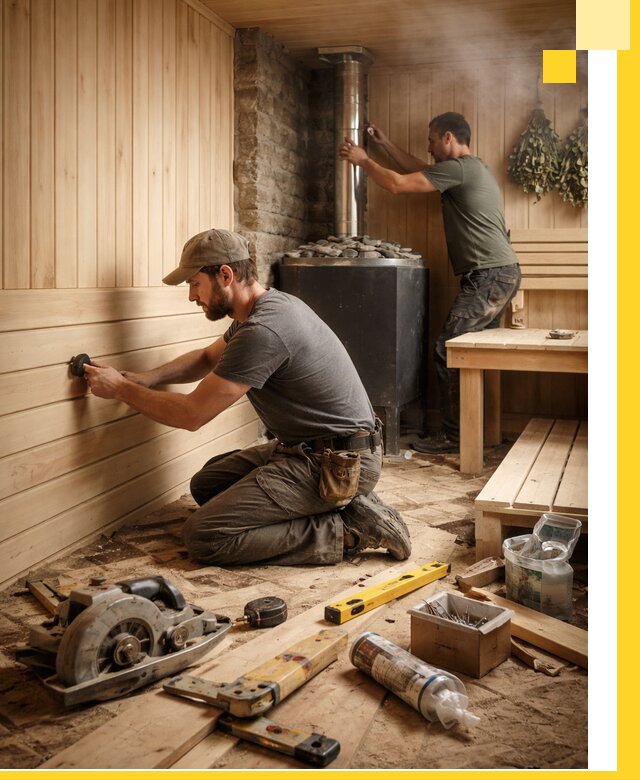 Полное строительство и оснащение парных под ключ в Заволжье