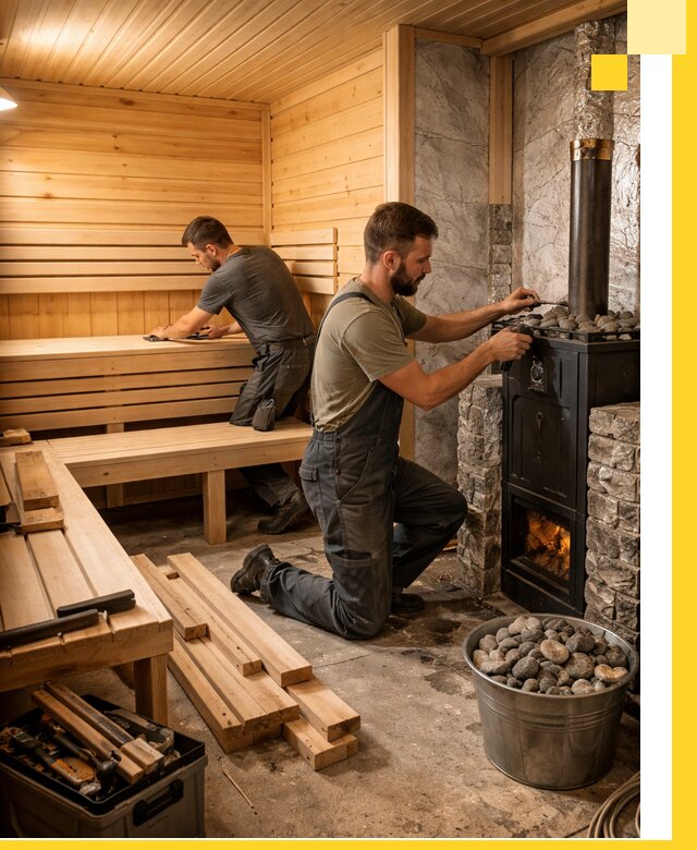 Дизайн и строительство интерьеров бань под ключ в Заволжье