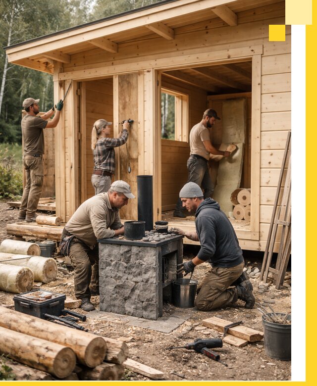 Купить баню под ключ в Заволжье строительство монтаж отделка