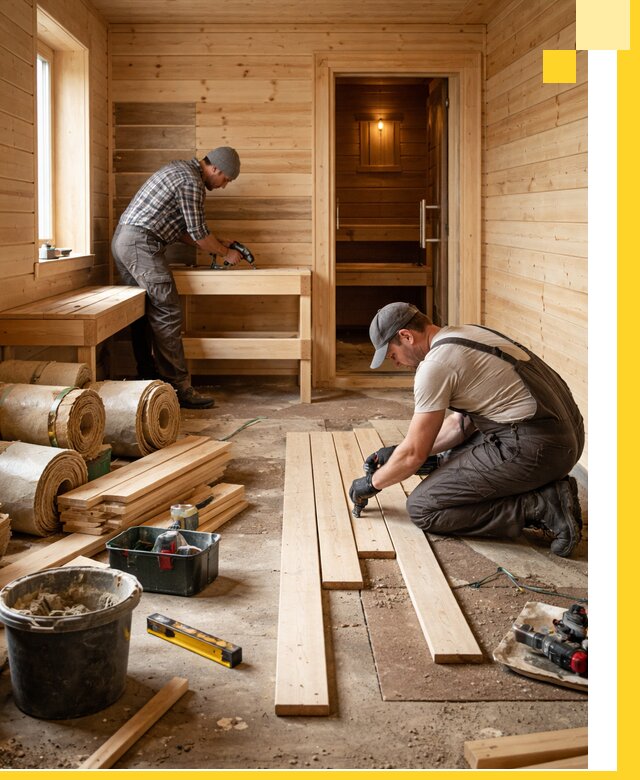 Индивидуальный проект бани с комнатой отдыха под ключ в Заволжье