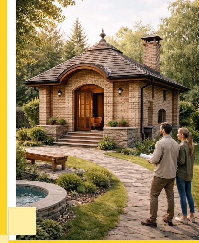 Проект кирпичной бани в Заволжье от 30552 р. | ЭриданЗвл