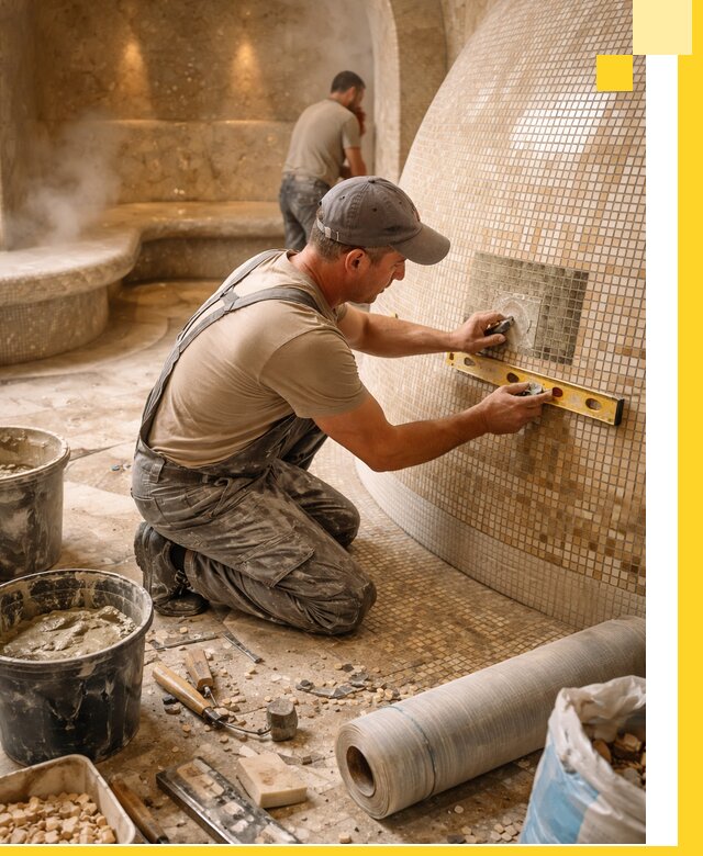 Хамам под ключ в Заволжье: проектирование, строительство, отделка