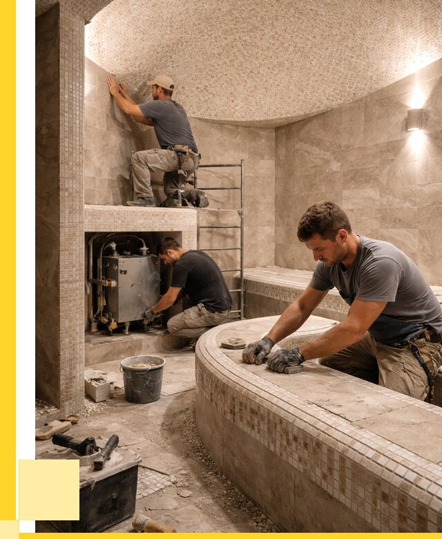 Монтаж хамамов под ключ в Заволжье от 254600 р. ЭриданЗвл