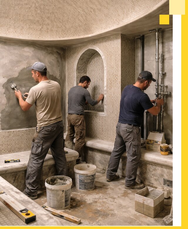 Профессиональный монтаж хамамов под ключ в Заволжье с гарантией