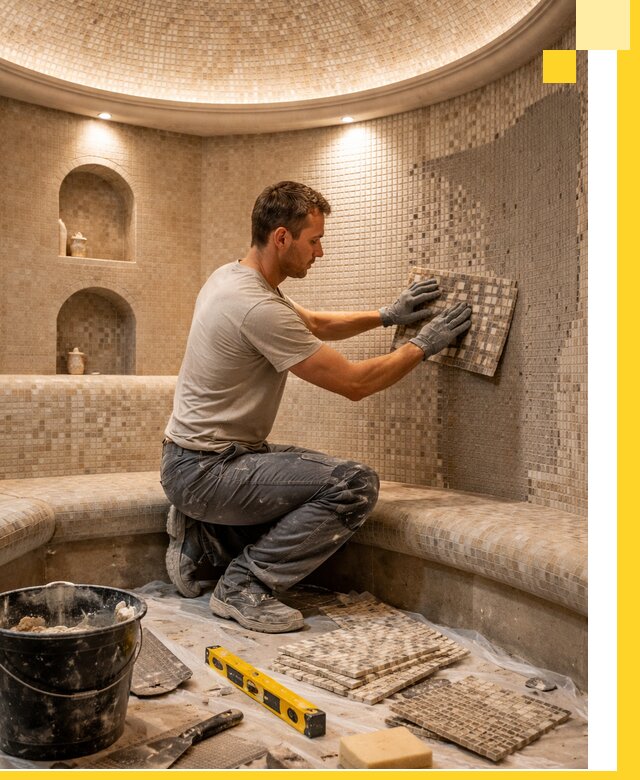 Устройство и монтаж домашнего хамама под ключ в Заволжье