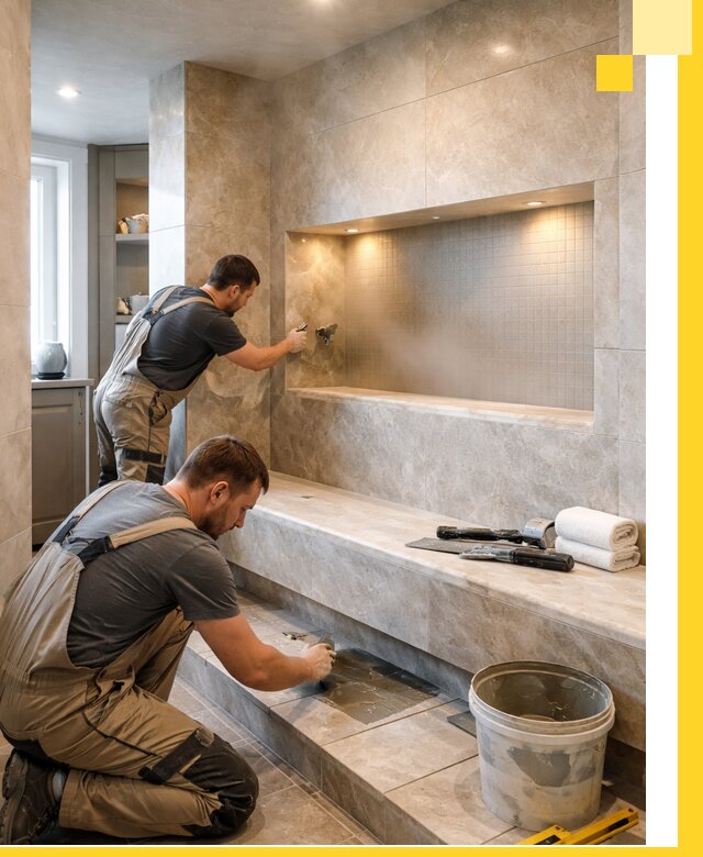 Профессиональное строительство хамама в квартире в Заволжье