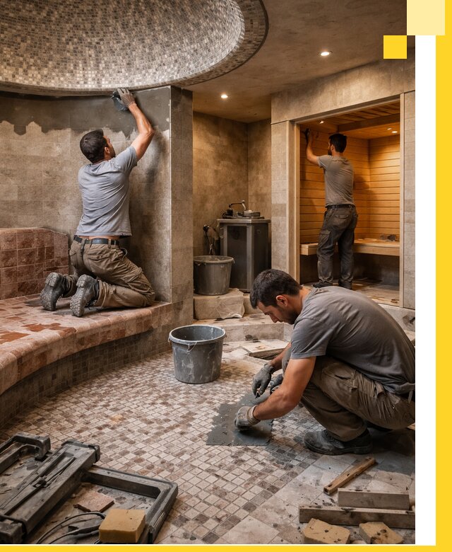 Проект и строительство хамама бани и сауны под ключ в Заволжье